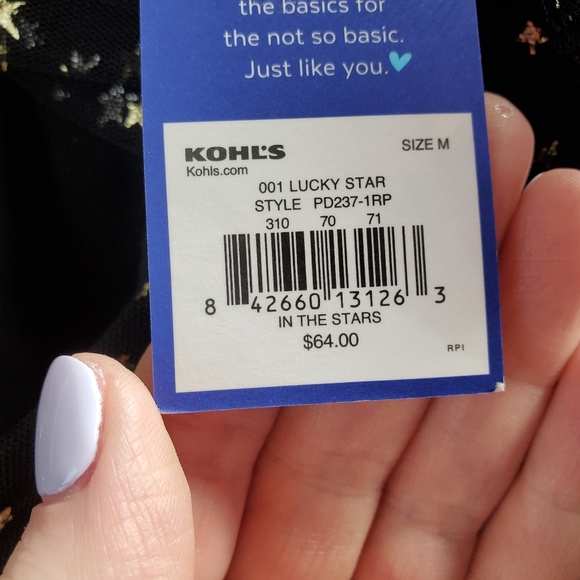 NWT POPSUGAR “Lucky Star” Black Metallic Gold Stars Keyhole Back Dress Medium - Picture 7 of 17